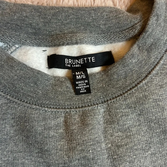 Brunette The Label Gray Sweatshirt - Picture 3 of 6